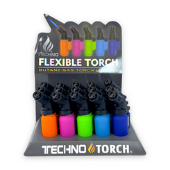 TECHNO NEON RUBBER FINISH FLEXIBLE TORCH LIGHTER