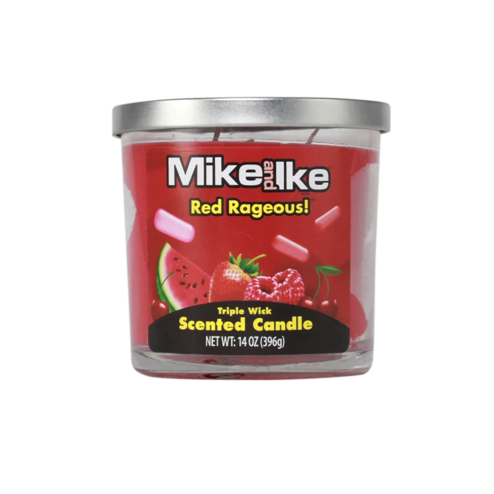 TRIPLE WICK MIKE AND IKE 14OZ CANDLE - RED RAGEOUS