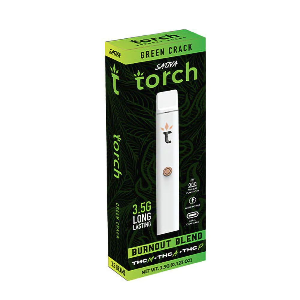 TORCH BURN OUT BLEND 3.5G DISPOSABLE SATIVA - GREEN CRACK