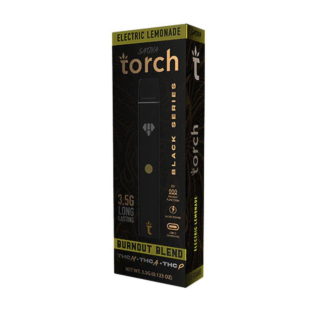TORCH BURN OUT BLACK BLEND 3.5G DISPOSABLE SATIVA - ELECTRIC LEMONADE