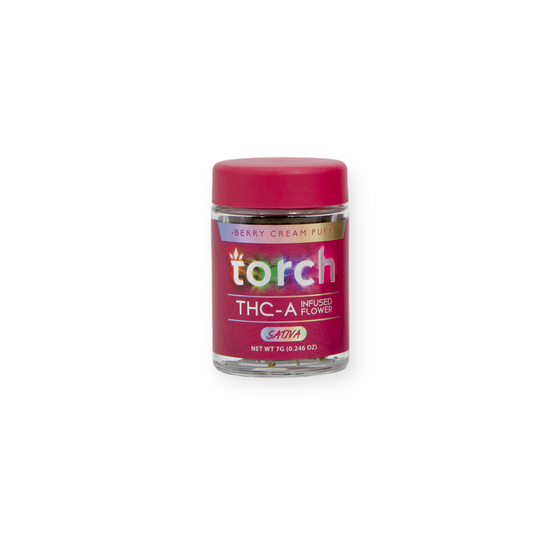 TORCH THC-A INFUSED 7G FLOWER SATIVA - BERRY CREAM PUFF