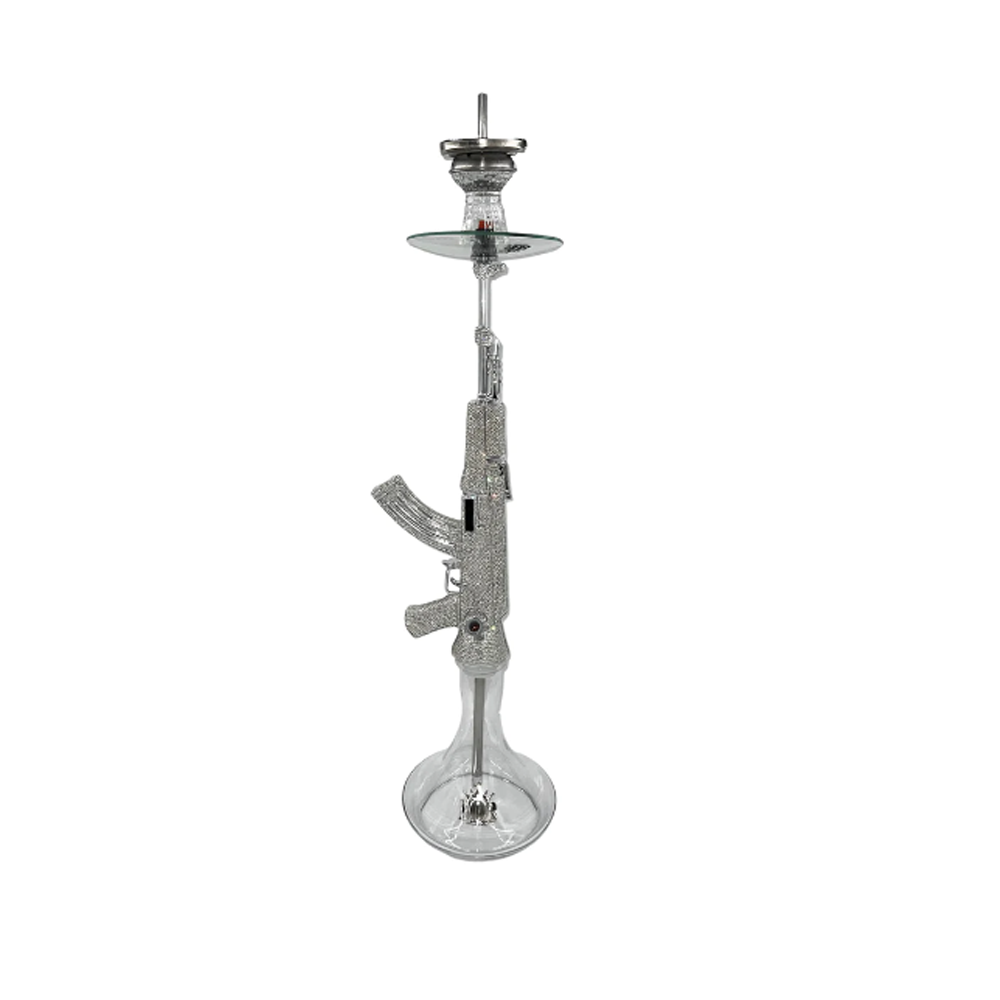 MOB HOOKAH 34" AK-47 SWAROVSKI - SILVER