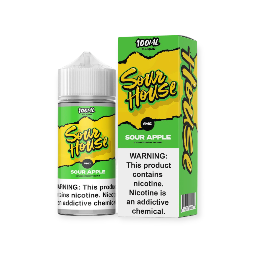 SOUR HOUSE 100ML JUICE 6MG - SOUR APPLE