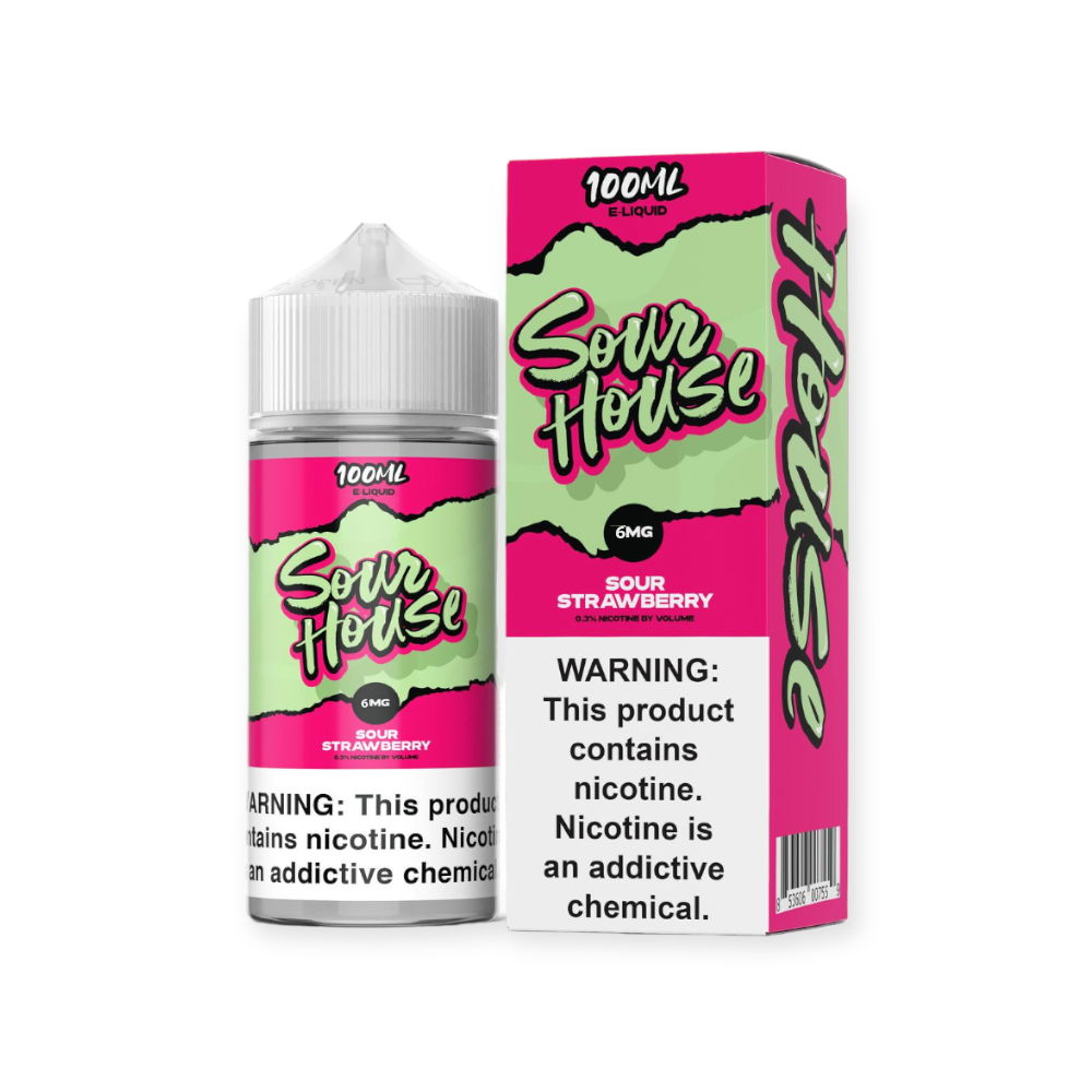 SOUR HOUSE 100ML JUICE 6MG - SOUR STRAWBERRY
