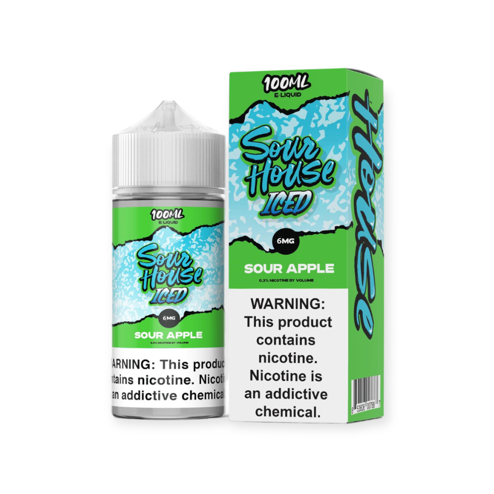 SOUR HOUSE ICED 100ML JUICE 6MG - SOUR APPLE