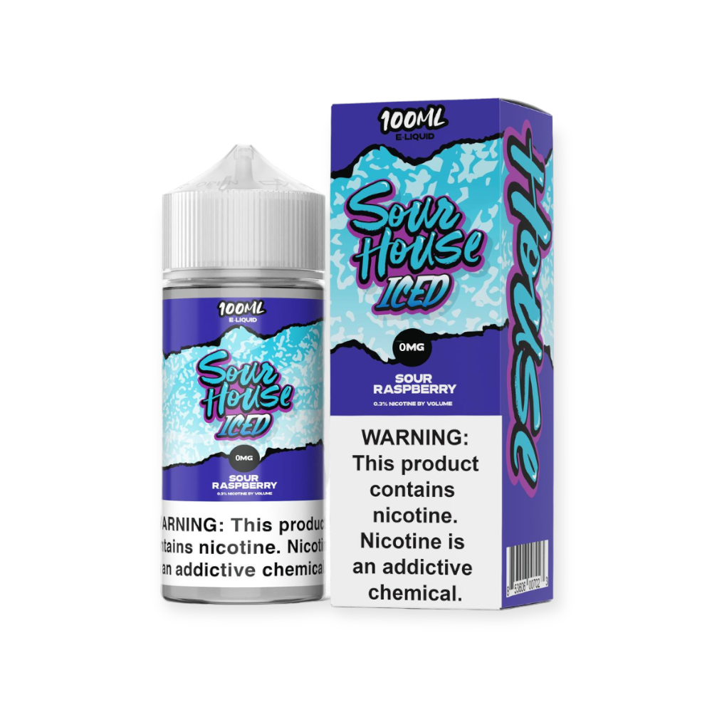 SOUR HOUSE ICED 100ML JUICE 0MG - SOUR RASPBERRY