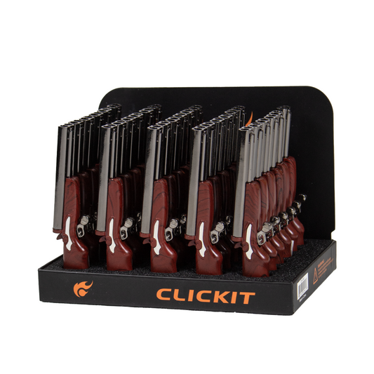 CLICKIT DOUBLE BARREL SHOTGUN DOUBLE FLAME