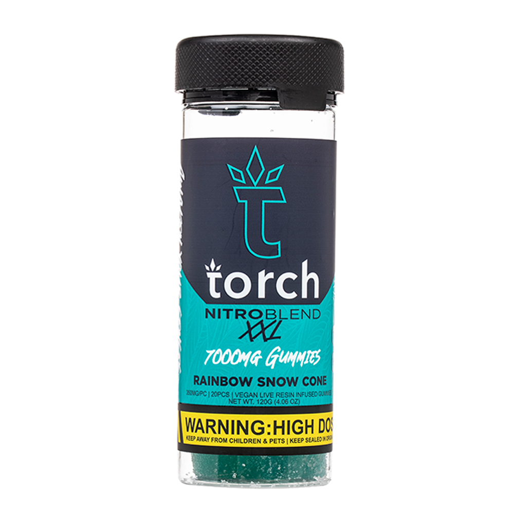 TORCH NITRO BLEND XXL 7000MG GUMMIES - RAINBOW SNOW CONE