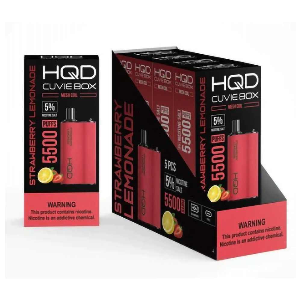 HQD CUVIE BOX 5% DISPOSABLE - STRAW LEMONADE