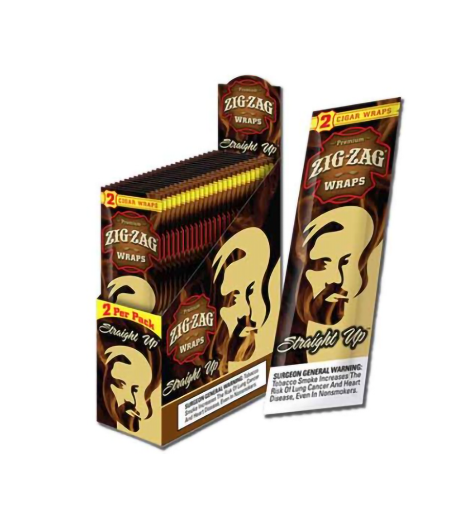 ZIG ZAG CIGAR HEMP 2CT WRAPS - STRAIGHT UP