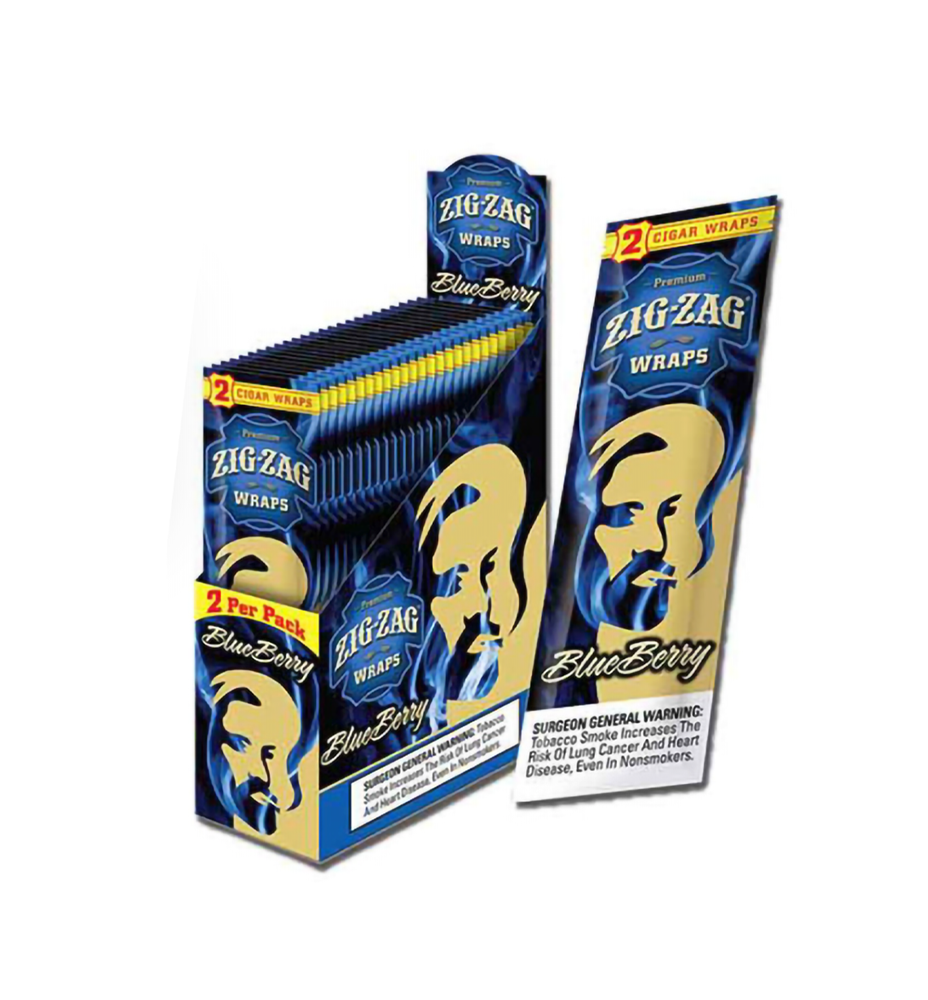 ZIG ZAG CIGAR HEMP 2CT WRAPS - BLUEBERRY