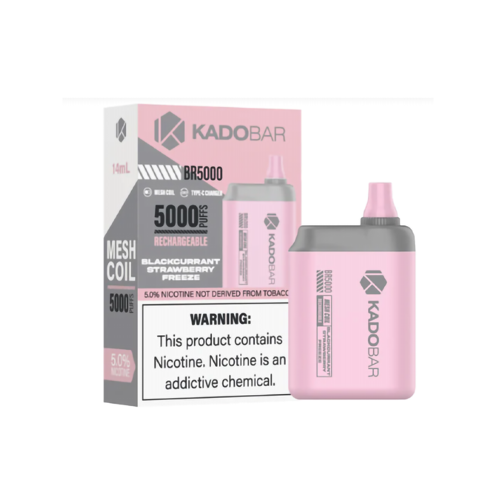 KADO BAR 5% 5000 PUFFS DISPOSABLE - BLACKCURRANT STRAW FREEZE