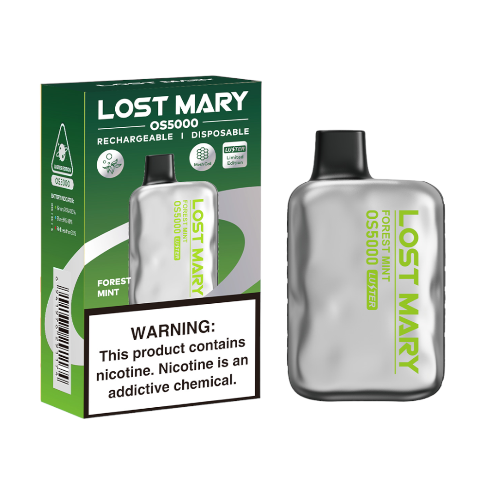 LOST MARY OS5000 5% SALT NIC DISPOSABLE - FOREST MINT