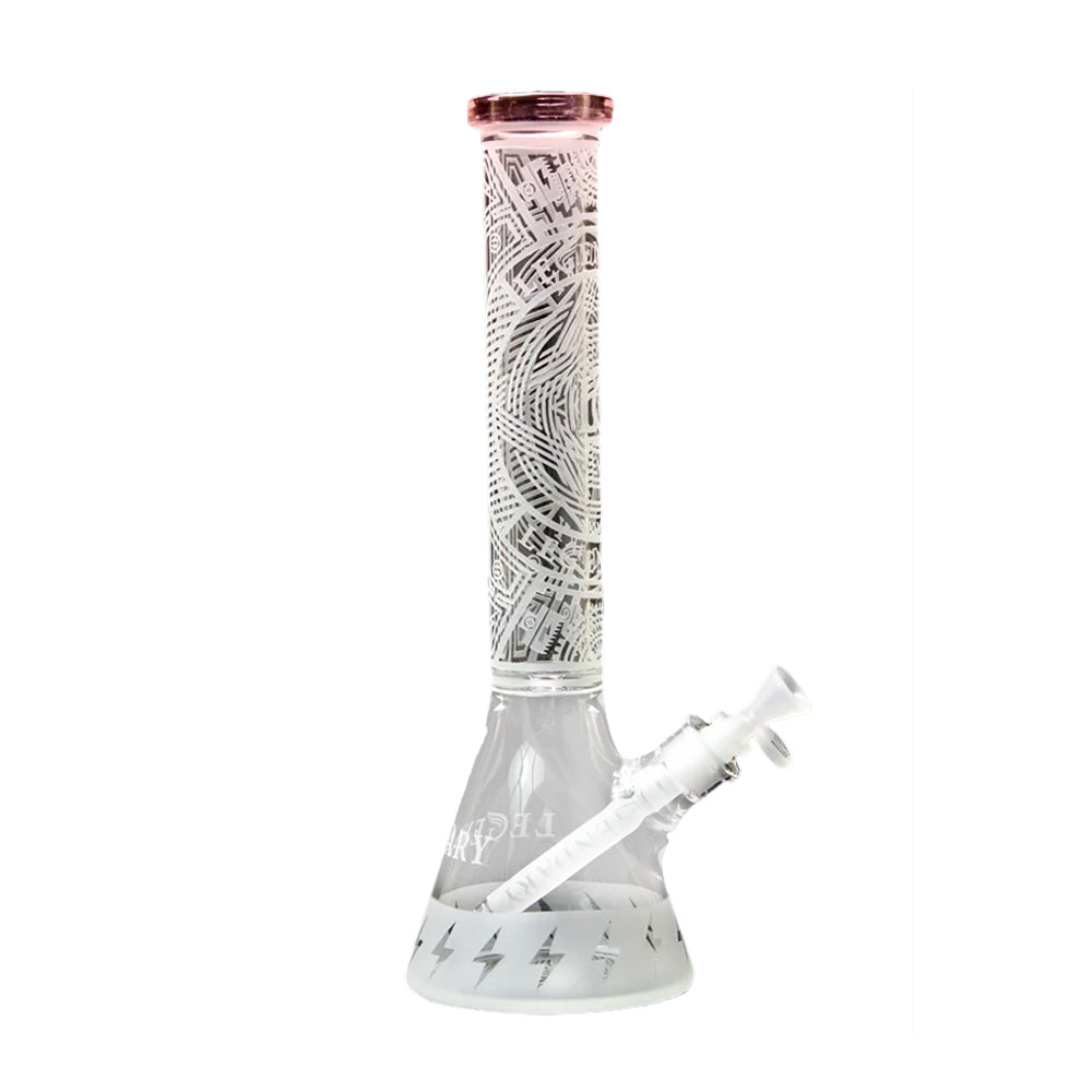 LG 287 BLASTED LOGO 15" GLASS PIPE