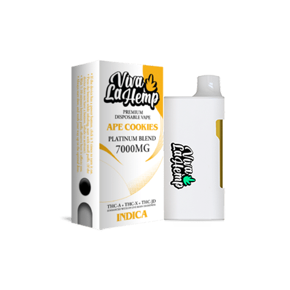 VIVA LA HEMP PLATINUM BLEND 7000MG DISPOSABLE VAPE INDICA - APE COOKIES