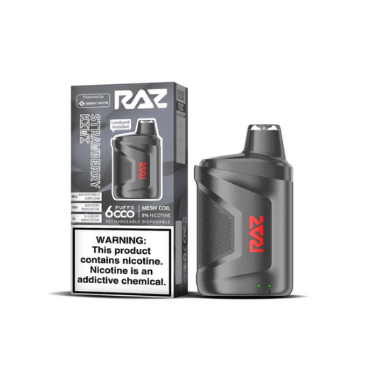 RAZ 5% NIC 6000PUFFS DISPOSABLE - STRAW KIWI
