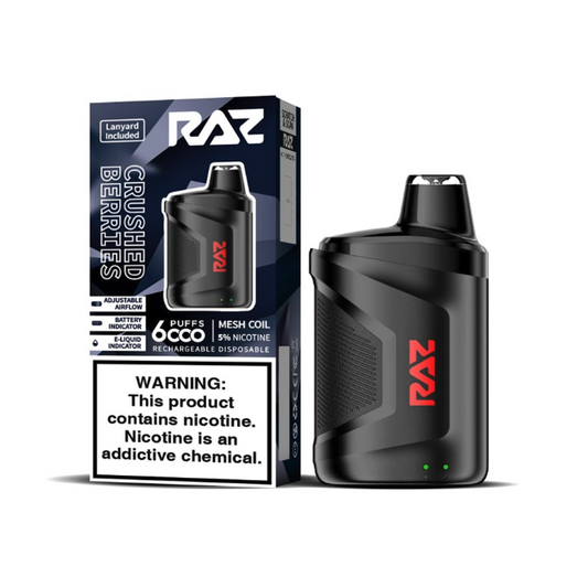 RAZ 5% NIC 6000PUFFS DISPOSABLE - CRUSHED BERRIES