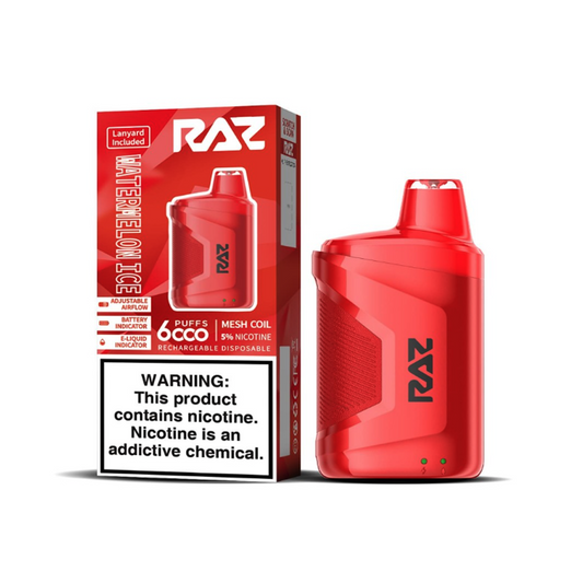 RAZ 5% NIC 6000PUFFS DISPOSABLE - WATERMELON ICE