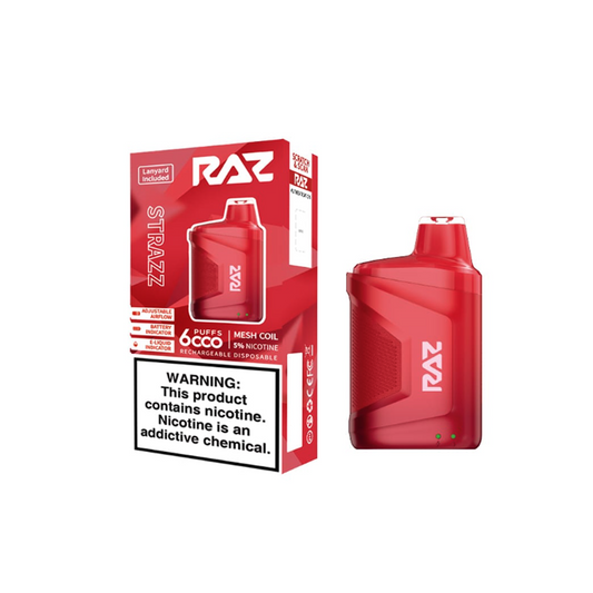 RAZ 5% NIC 6000PUFFS DISPOSABLE - STRAZZ