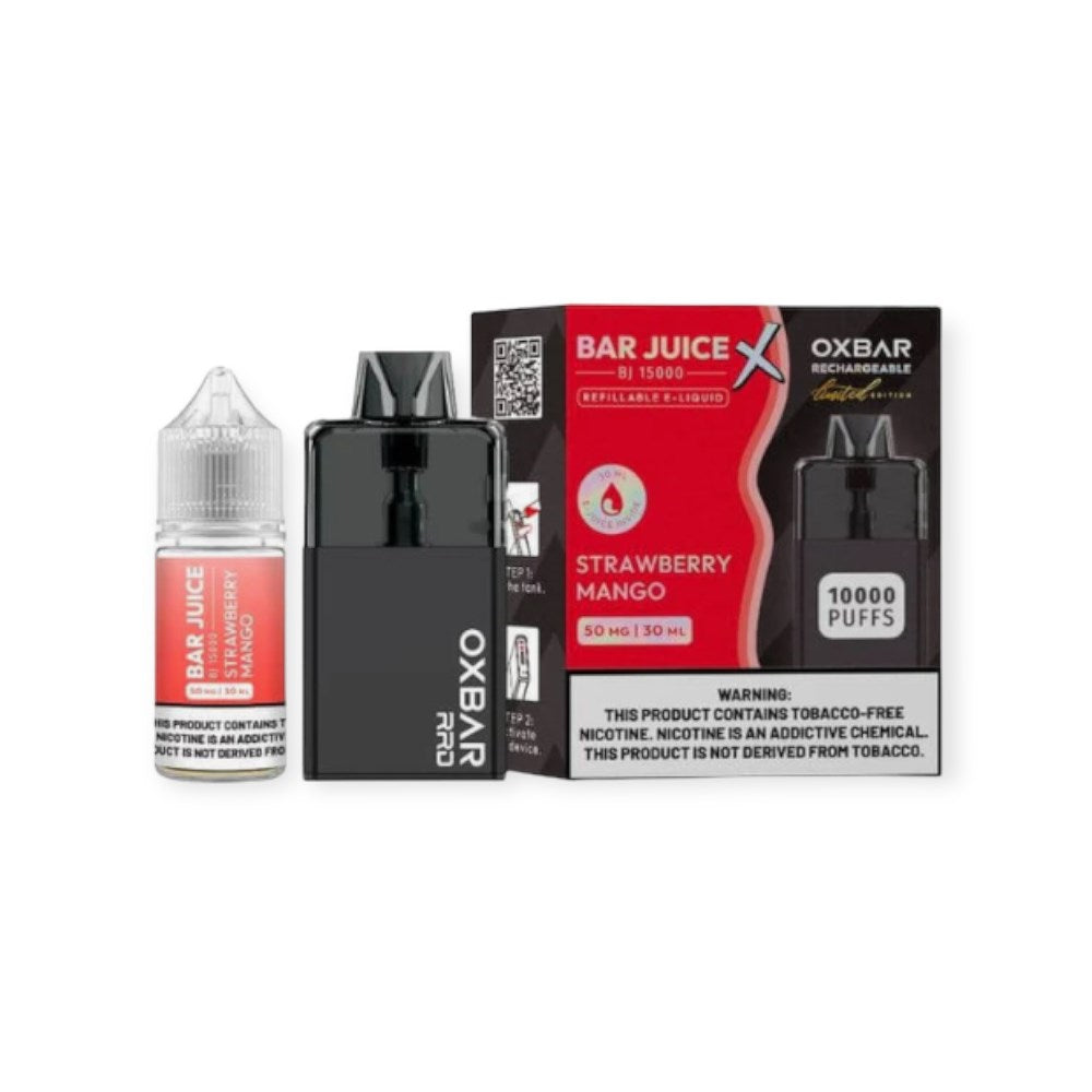 OX BAR 30ML 10000PUFFS VAPE 50MG - STRAW MANGO