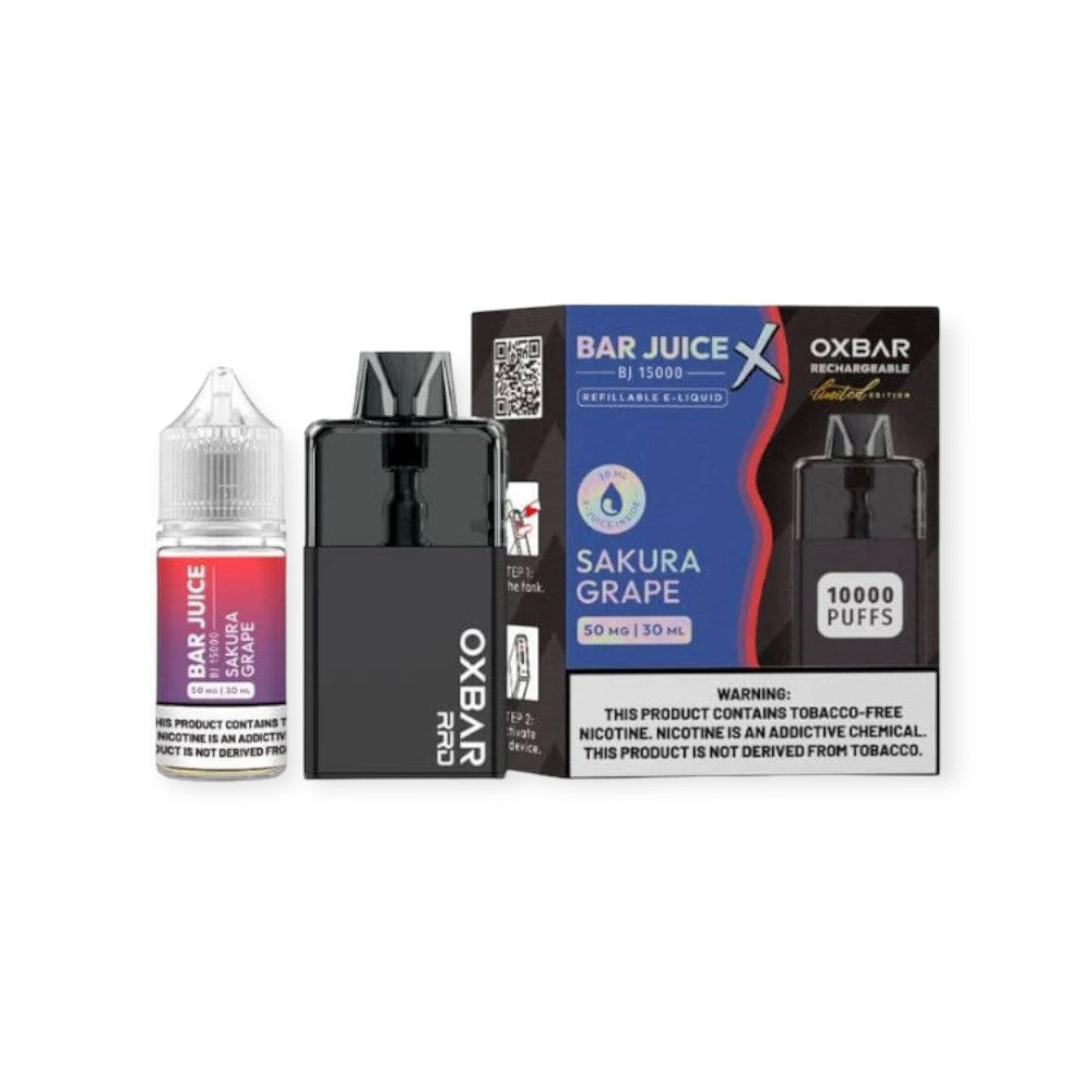 OX BAR 30ML 10000PUFFS VAPE 50MG - SAKURA GRAPE