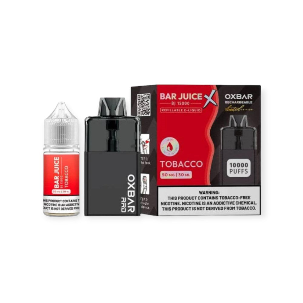 OX BAR 30ML 10000PUFFS VAPE 50MG - TOBACCO