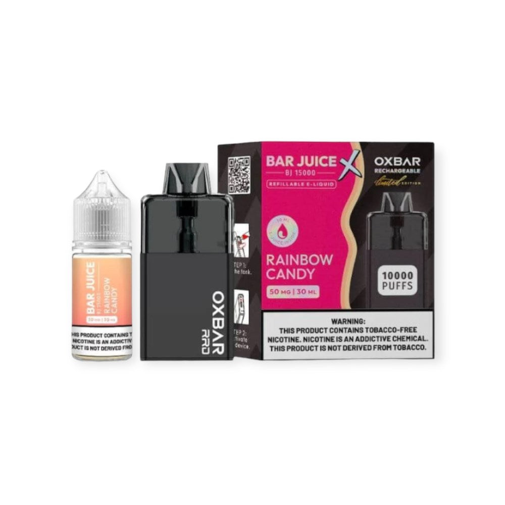 OX BAR 30ML 10000PUFFS VAPE 50MG - RAINBOW CANDY