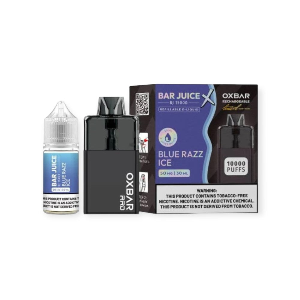 OX BAR  30ML  10000PUFFS VAPE  50MG - BLUE RAZZ ICE