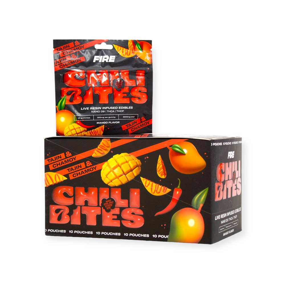 FIRE CHILI LIVE RESIN D9/THCA/THCP 3000MG GUMMIES - MANGO
