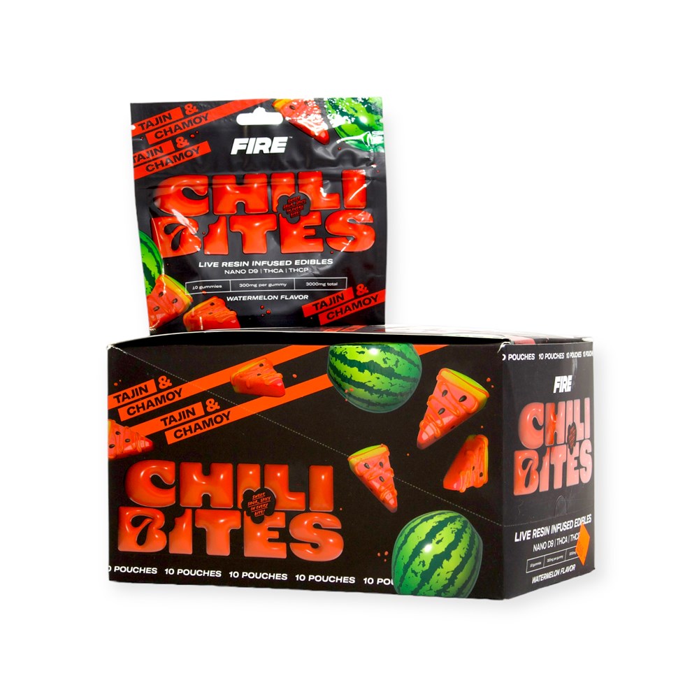 FIRE CHILI LIVE RESIN D9/THCA/THCP 3000MG GUMMIES - WATERMELON