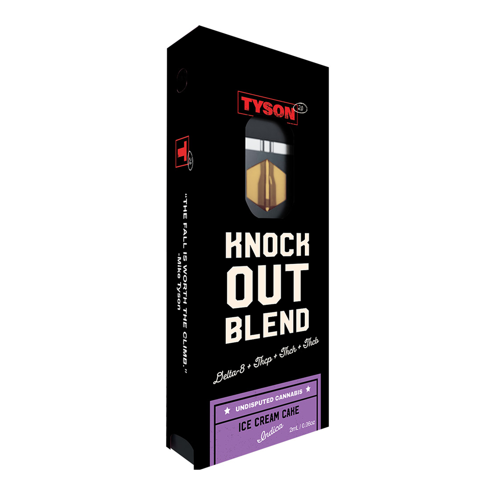 TYSON KNOCK OUT BLEND 2ML DISPOSABLE INDICA - ICE CREAM CAKE