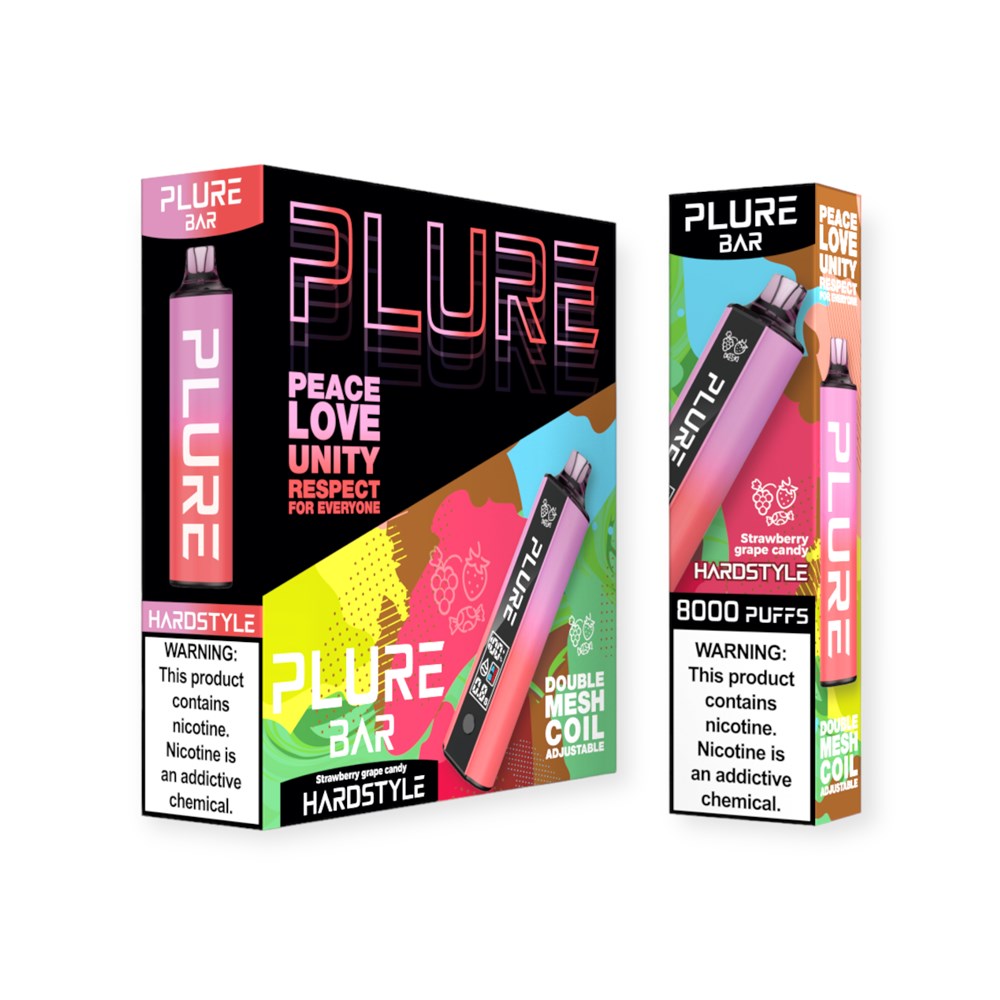 PLURE BAR 5% NIC DISPOSABLE - STRAW GRAPE CANDY