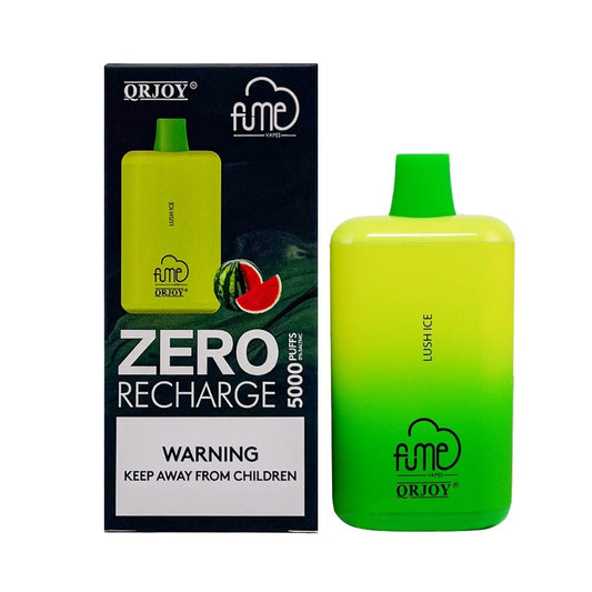 FUME RECHARGE 5000 PUFFS ZERO NIC DISPOSABLE - LUSH ICE