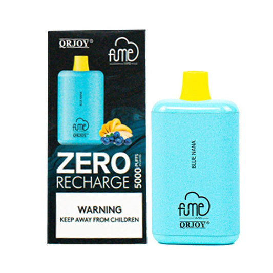 FUME RECHARGE 5000 PUFFS ZERO NIC DISPOSABLE - BLUE NANA