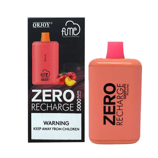 FUME RECHARGE 5000 PUFFS ZERO NIC DISPOSABLE - PEACH ICE