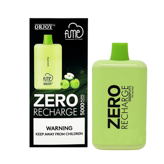 FUME RECHARGE 5000 PUFFS ZERO NIC DISPOSABLE - SOUR APPLE