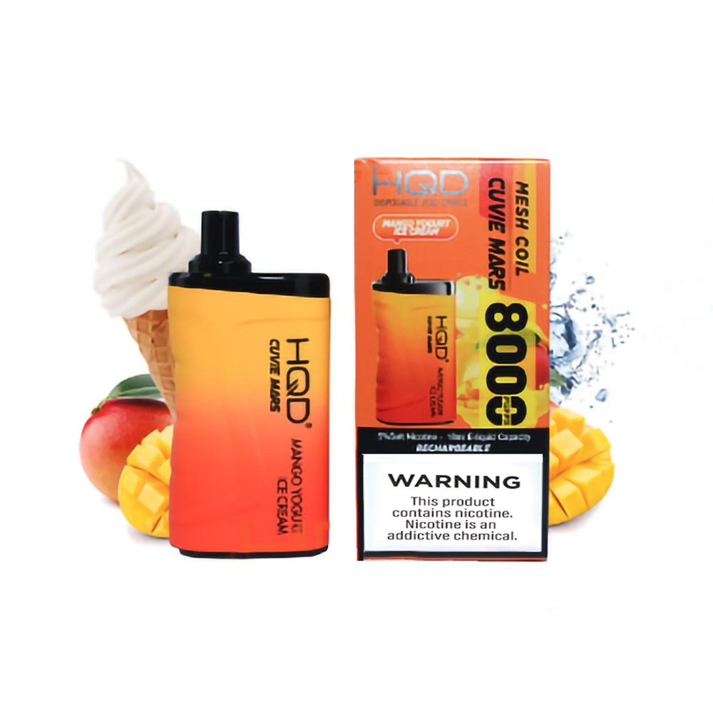 HQD CUVIE MARS 5% NIC DISPOSABLE - MANGO YOGURT ICE CREAM