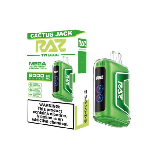RAZ 5% NIC 9000PUFFS DISPOSABLE - CACTUS JACK