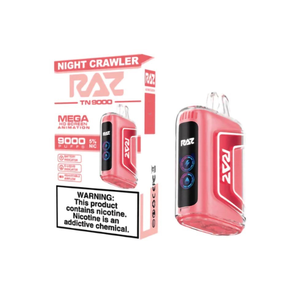 RAZ 5% NIC 9000PUFFS DISPOSABLE - NIGHT CRAWLER