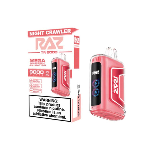 RAZ 5% NIC 9000PUFFS DISPOSABLE - NIGHT CRAWLER