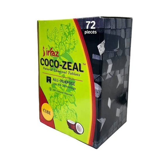 COCO ZEAL 72 PCS CUBE NATURAL CHARCOAL