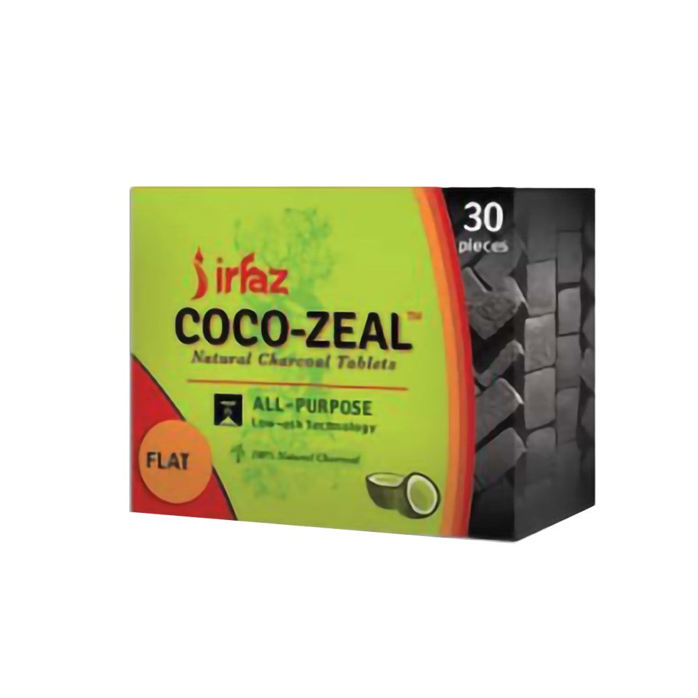 COCO ZEAL 30 PCS FLAT NATURAL CHARCOAL