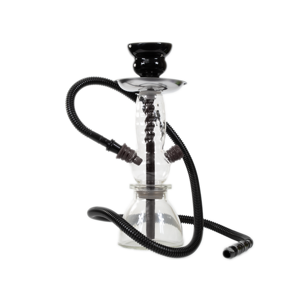 BADSHAH RINGS 1 HOSE HOOKAH - BLACK