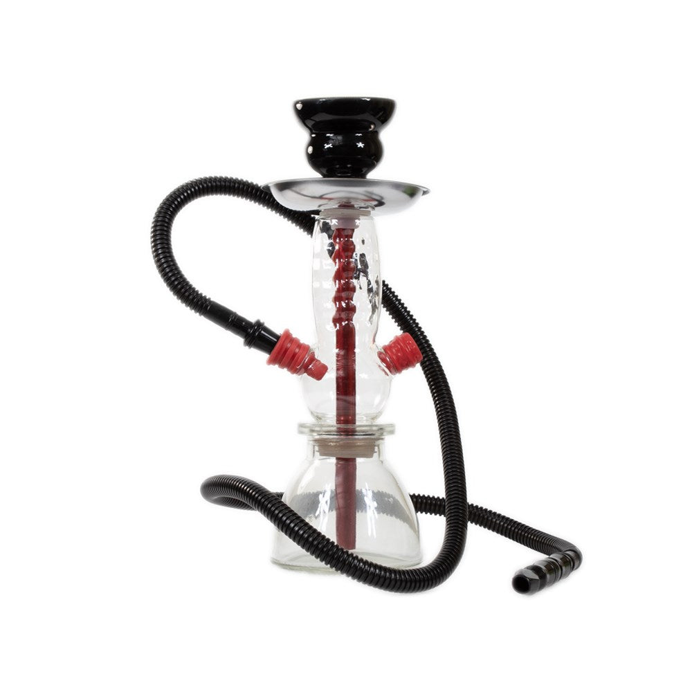 BADSHAH RINGS 1 HOSE HOOKAH - RED