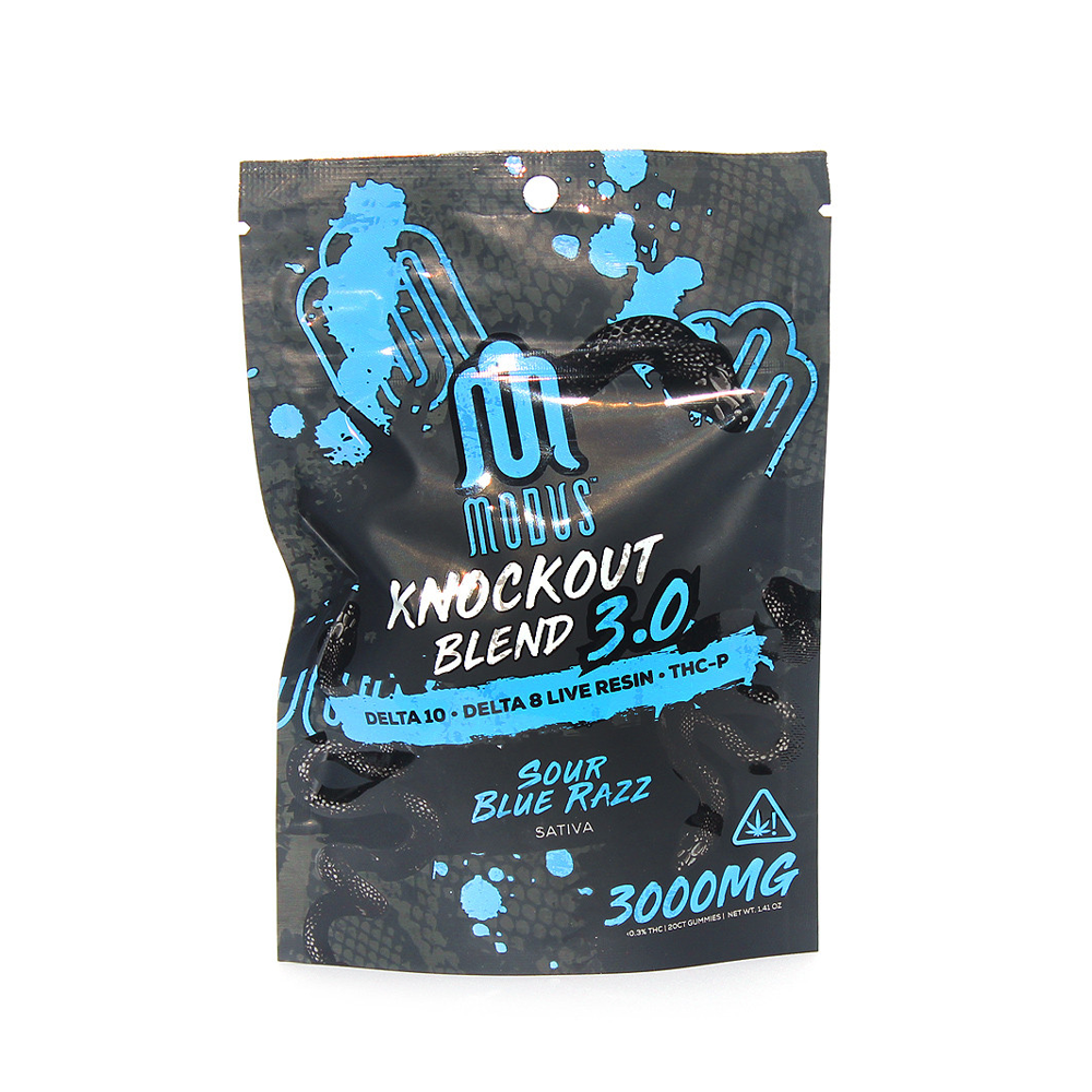 MODUS KNOCK OUT BLEND 3000 MG GUMMIES SATIVA - SOUR BLUE RAZZ