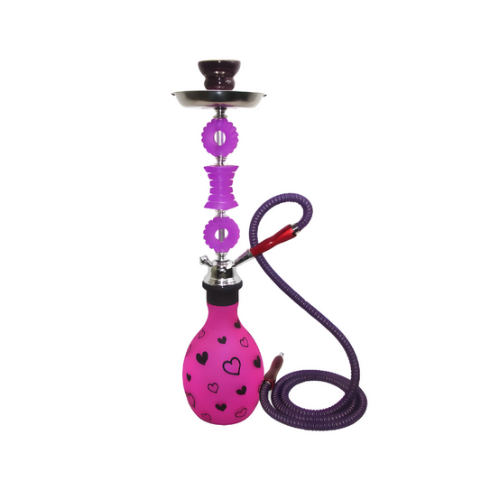 ZEBRA HEART 1HOSE 29" HOOKAH