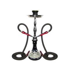 ZEBRA CLOUD 2HOSES 19" HOOKAH - BLACK