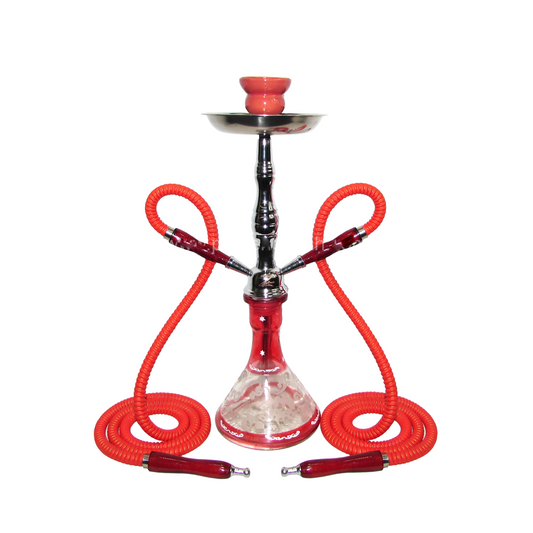 ZEBRA CLOUD 2HOSES 19" HOOKAH - RED