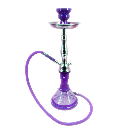 ZEBRA CLOUD 1HOSE 19" HOOKAH - PURPLE