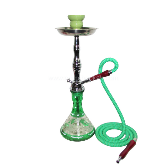 ZEBRA CLOUD 1HOSE 19" HOOKAH - GREEN
